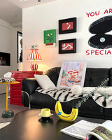 Striped Table Lamp  Red White Circus Design - Product detail 39