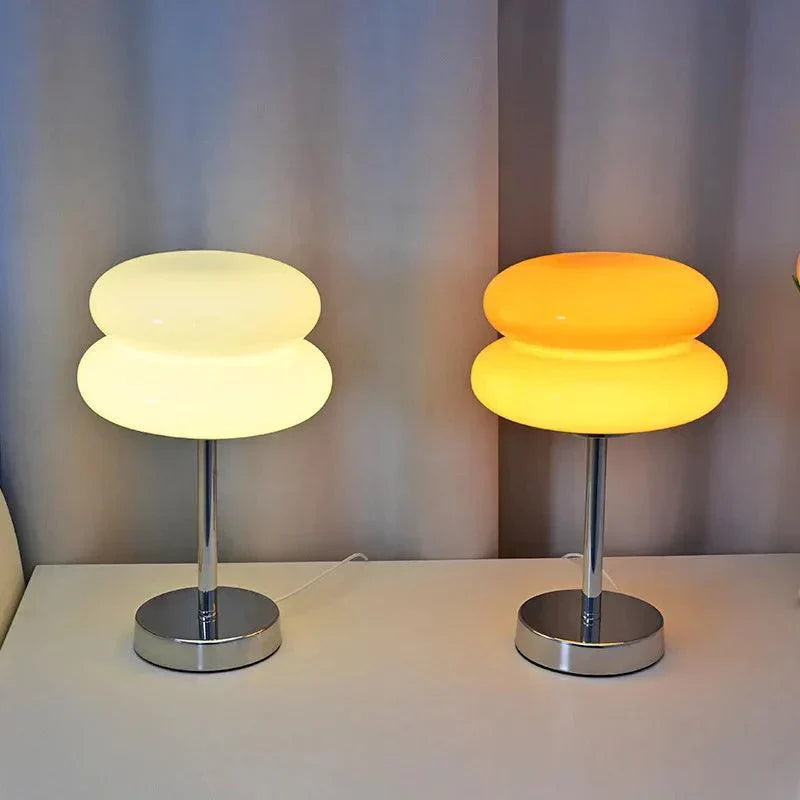 Modern Glass Table Lamp  Pink Double Ring Design - Product detail 4
