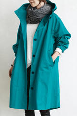 Minimalist Trench Coat  Oversized Hooded Design - Product detail 7