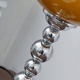 Space Age Table Lamp  Orange Glass Globe Chrome Stand - Product detail 13