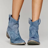 Western Ankle Boots  Distressed Suede Finish - Product example