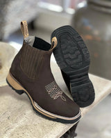 Western Leather Boots  Classic Chelsea Cowboy Design - Product example