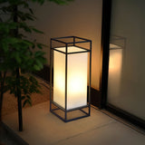 Modern Outdoor Floor Lamp  Black Frame Waterproof Design - Detailed view