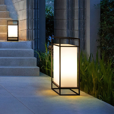 Modern Outdoor Floor Lamp  Black Frame Waterproof Design - Product detail 5