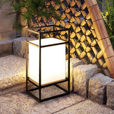 Modern Outdoor Floor Lamp  Black Frame Waterproof Design - Product example