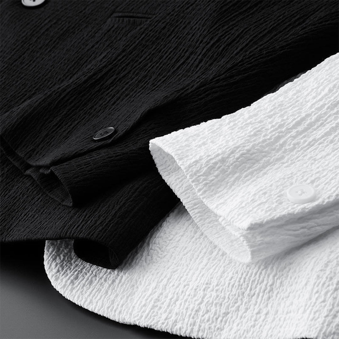 Modern Loungewear Set  Textured Polyester Blazer and Pants - Product detail 4