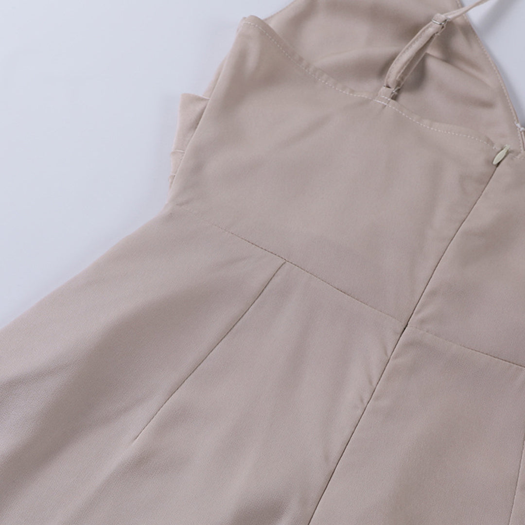 Elegant Evening Dress  Sage Green Fitted Gown With Side Slit - Product detail 11