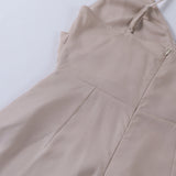 Elegant Evening Dress  Sage Green Fitted Gown With Side Slit - Product detail 11
