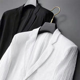 Modern Loungewear Set  Textured Polyester Blazer and Pants - Product detail 6