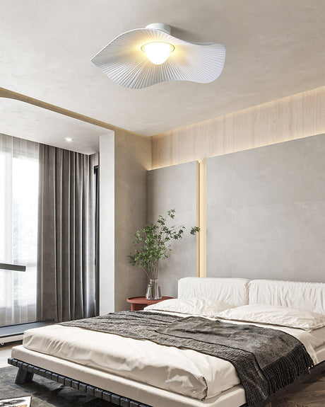 Modern Ceiling Light  Pleated Wave Design with Warm Glow - Product detail 5
