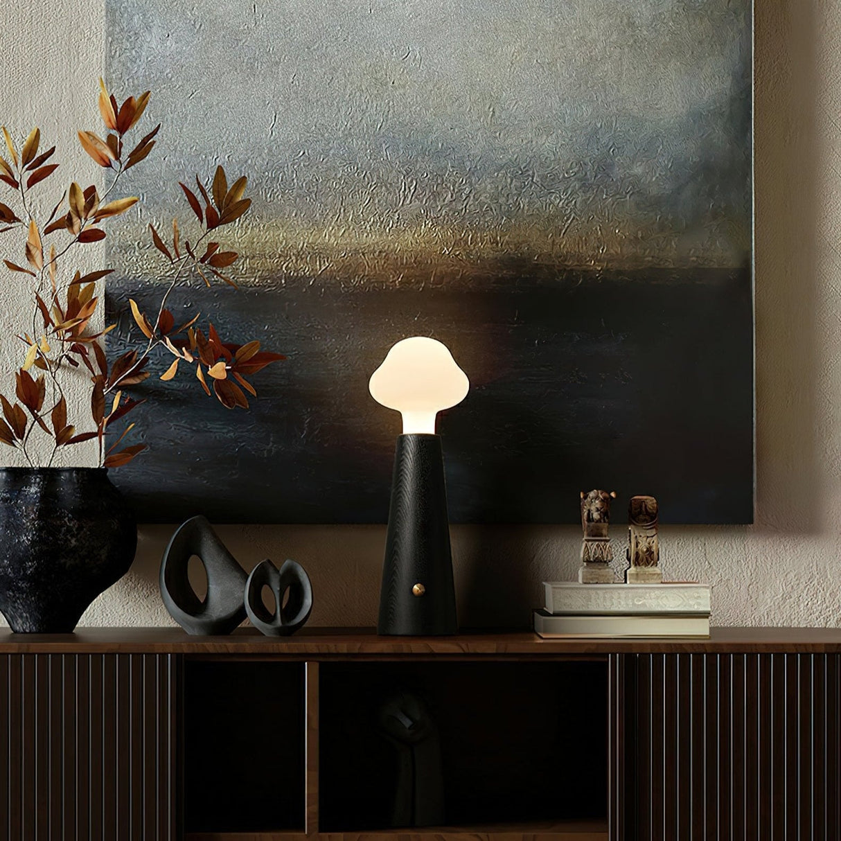 Cloud Table Lamp  Natural Wood Base with LED Light - Product detail 18
