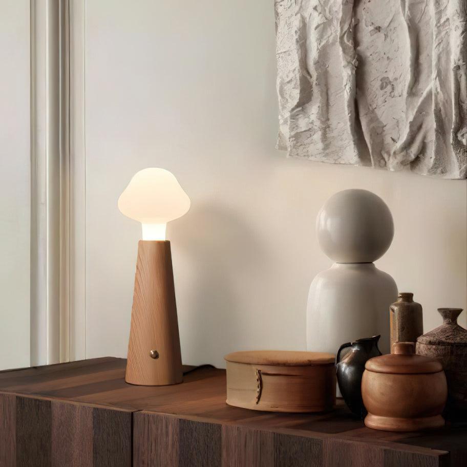 Cloud Table Lamp  Natural Wood Base with LED Light - Product detail 10