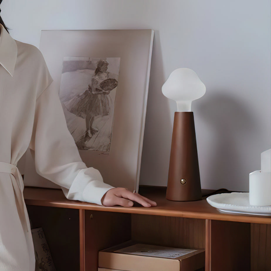 Cloud Table Lamp  Natural Wood Base with LED Light - Product detail 13