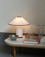 Modern Table Lamp  White Metal With Red Trim - Product detail 18
