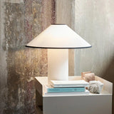 Modern Table Lamp  White Metal With Red Trim - Product example