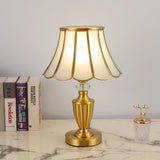 Classic Table Lamp  Gold Stem Glass Shade Design - Product detail 10