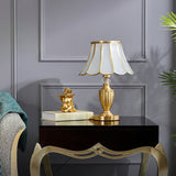 Classic Table Lamp  Gold Stem Glass Shade Design - Product detail 11