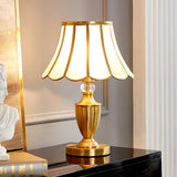 Classic Table Lamp  Gold Stem Glass Shade Design - Product detail 15