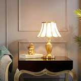 Classic Table Lamp  Gold Stem Glass Shade Design - Product detail 4
