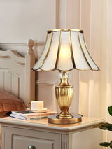 Classic Table Lamp  Gold Stem Glass Shade Design - Product detail 5