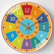 Educational Wall Clock  Colorful Time Learning Display For Kids - Product showcase