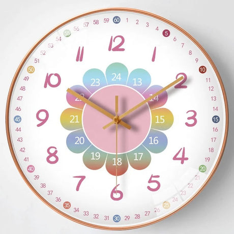 Educational Wall Clock  Colorful Time Learning Display For Kids - Detailed view