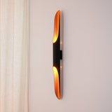 Minimalist LED Wall Sconce  Linear Black Aluminium Design - Detailed view