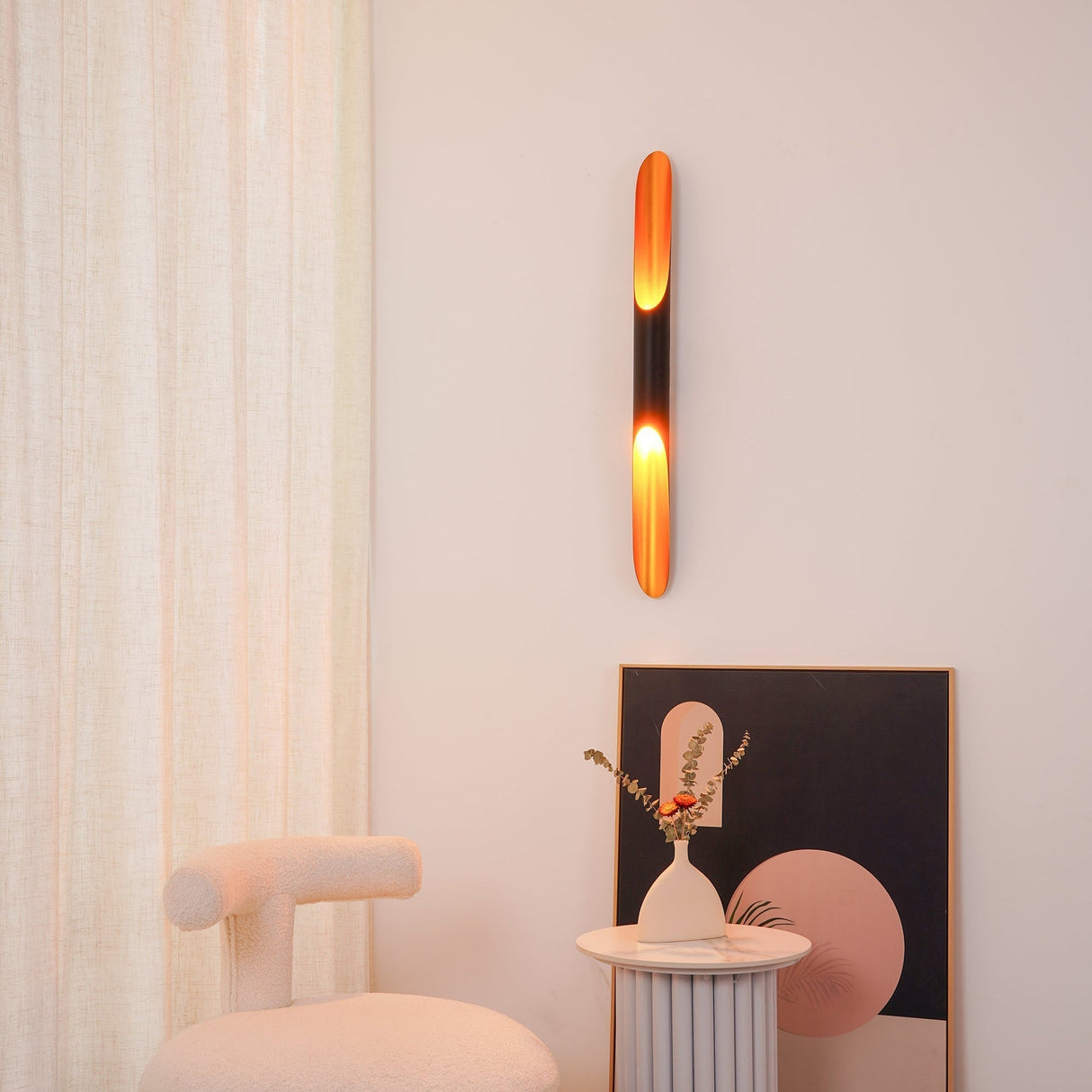 Minimalist LED Wall Sconce  Linear Black Aluminium Design - Product detail 4