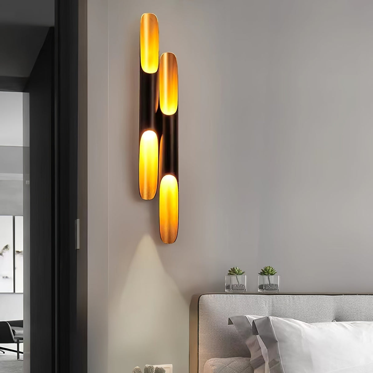 Minimalist LED Wall Sconce  Linear Black Aluminium Design - Product detail 7