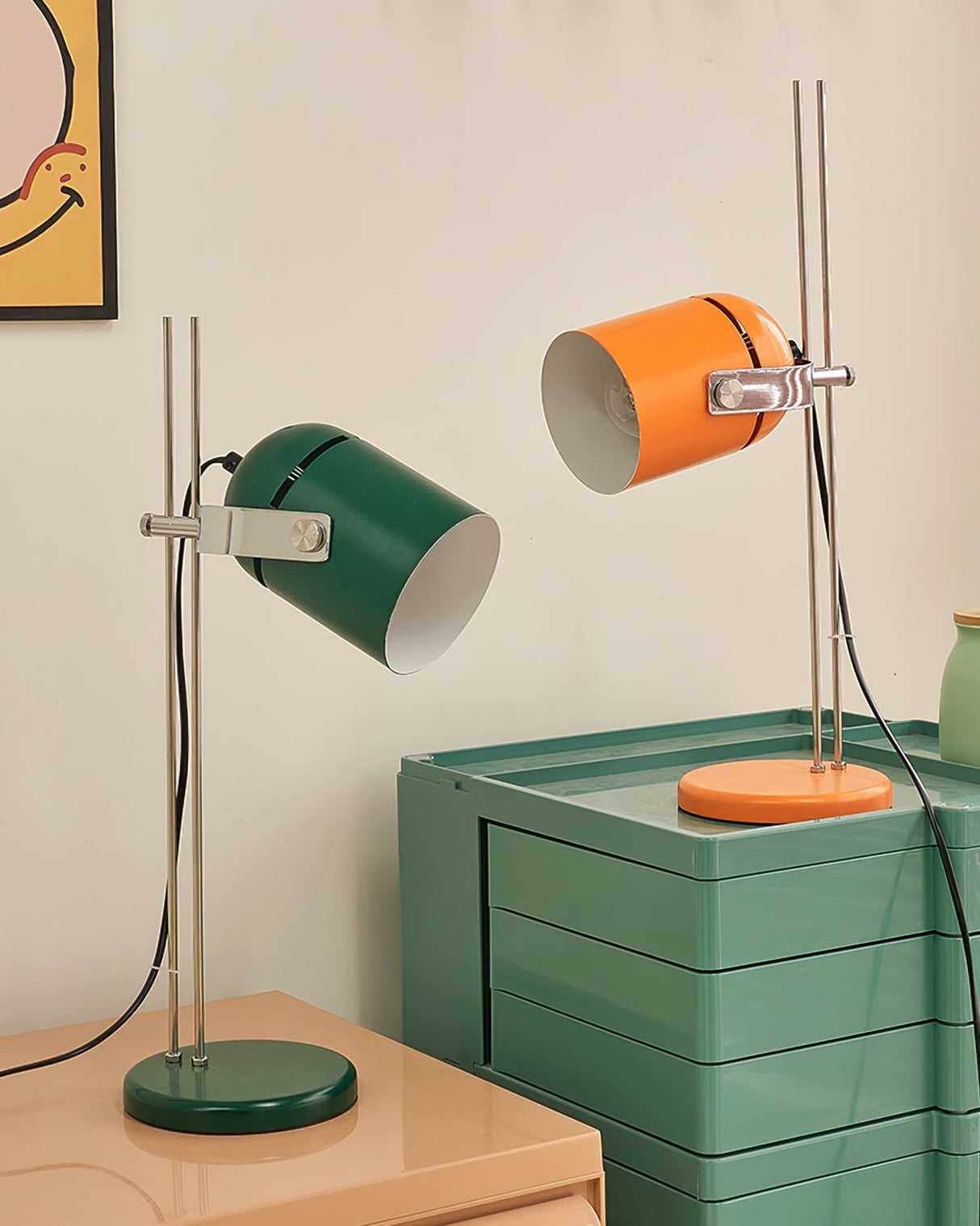 Modern Task Table Lamp  Adjustable Green Metal Design - Product detail 11