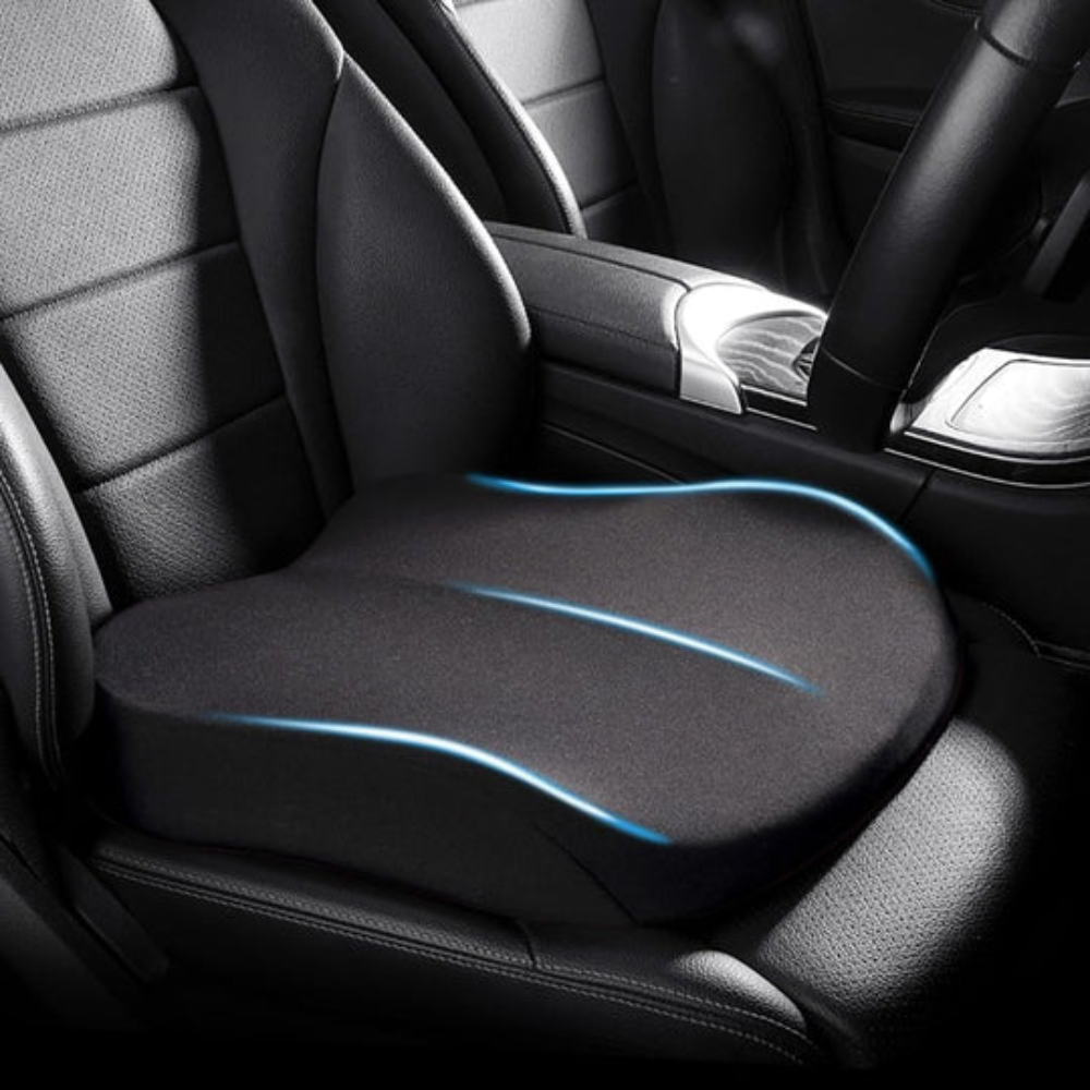 Memory Foam Car Seat Cushion  Ergonomic Support with Non-Slip Base - Product showcase