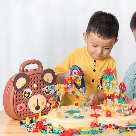 Educational Construction Playset  Electric Drill STEM Building Kit - Product showcase