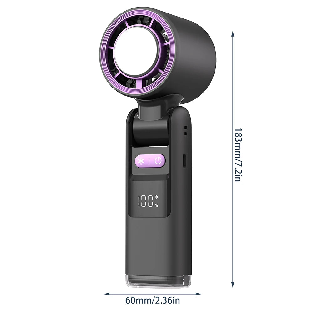 Portable Mini Fan  Digital Display  100 Speed Settings - Product detail 6
