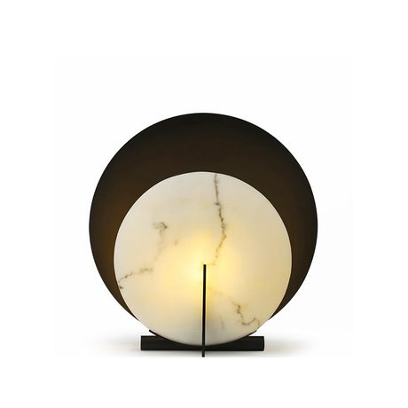 Modern Alabaster Table Lamp  Black Metal Frame with Marble Disk - Product detail 19