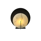 Modern Alabaster Table Lamp  Black Metal Frame with Marble Disk - Product detail 18