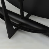 Modern Alabaster Table Lamp  Black Metal Frame with Marble Disk - Product detail 6