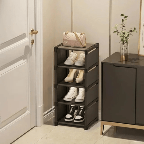 Stackable Shoe Rack  Compact Corner Storage Design - Product showcase