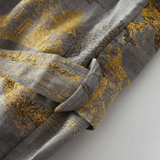 Cotton Gauze Kimono Robe  Retro Floral Print Design - Product detail 5