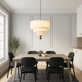 Modern Pendant Light  Tiered Fabric Shade Design - Product example