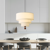 Modern Pendant Light  Tiered Fabric Shade Design - Product detail 4
