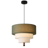 Modern Pendant Light  Tiered Fabric Shade Design - Product detail 5