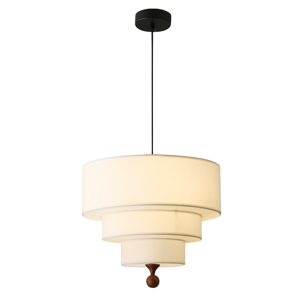 Modern Pendant Light  Tiered Fabric Shade Design - Product detail 6