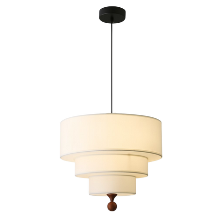 Modern Pendant Light  Tiered Fabric Shade Design - Product detail 6