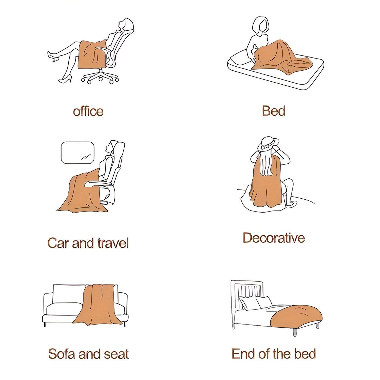 Chunky Knit Throw Blanket  Ultra-Soft Coral Fleece Textured Design - Product detail 6