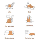 Chunky Knit Throw Blanket  Ultra-Soft Coral Fleece Textured Design - Product detail 6