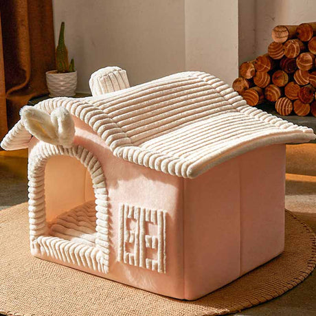 Indoor Cat Bed House  Plush Cave Design with Foam Padding - Product detail 7