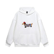 Dachshund Embroidered Hoodie  Cotton Blend Pullover Sweatshirt - Product showcase
