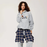 Dachshund Embroidered Hoodie  Cotton Blend Pullover Sweatshirt - Product detail 4