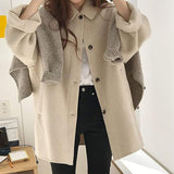 Classic Wool Winter Coat  Camel Mid-Length Button Front - Product example