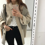Classic Wool Winter Coat  Camel Mid-Length Button Front - Product detail 6
